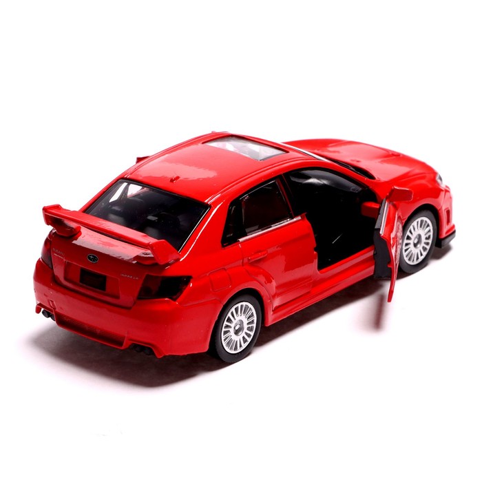 Машина металлическая SUBARU WRX STI, 1:32, инерция, открываются двери, цвет красный