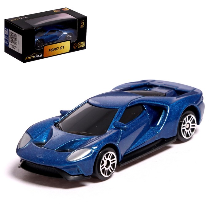 Машина металлическая FORD GT, 1:64, цвет синий цена и фото