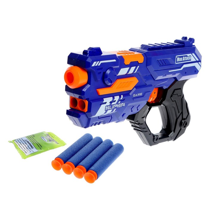 

Бластер SUPERSHOOT GUN, стреляет мягкими пулями, в пакете