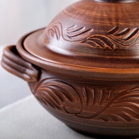 Колбасник "Домашние традиции", декор, красная глина, 1.5 л от Сима-ленд