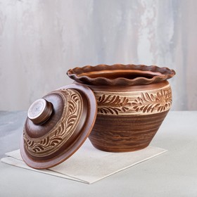 

Макитра "Волна", ангоб, красная глина, 2.5 л