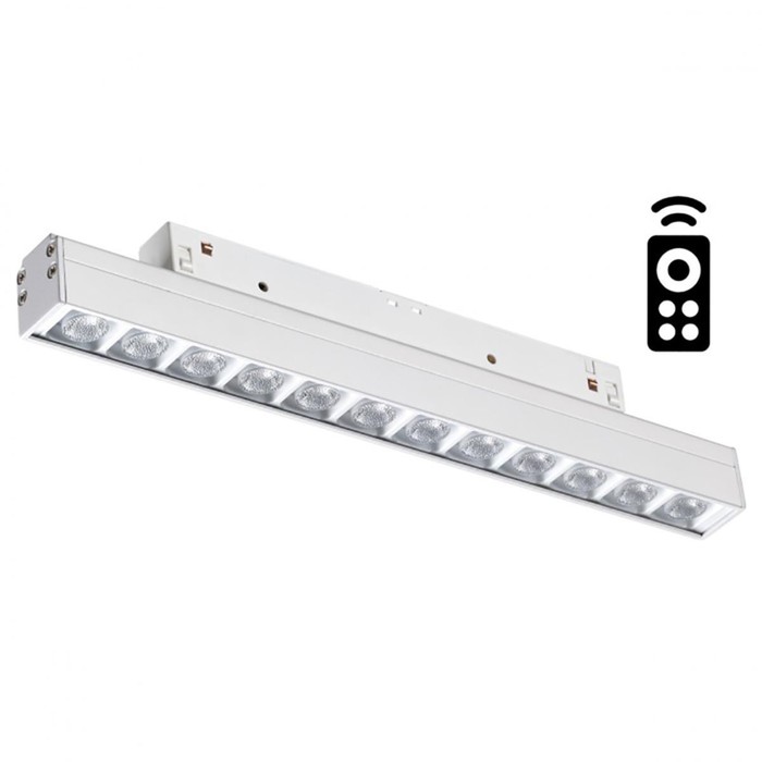 

Светильник трековый SHINO 1-Ф, 12Вт LED, 3000-6500К, 960лм, цвет белый