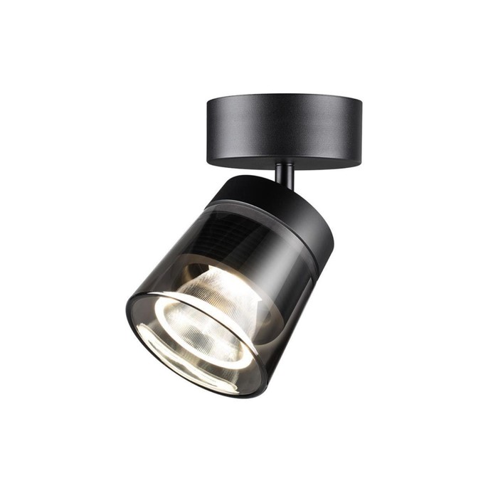 Светильник OVER, 20Вт LED, 4000К, 1600лм, цвет корпус чёрный/плафон дымчатый