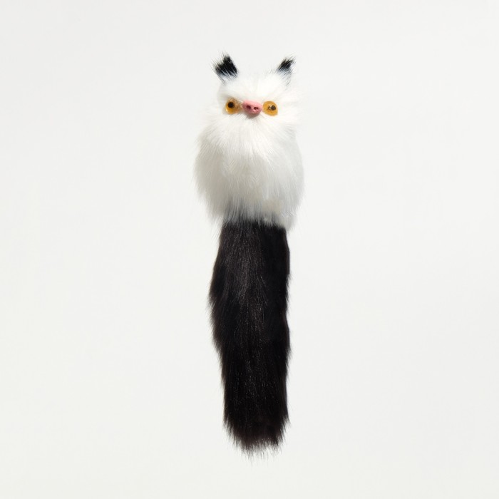

Игрушка для кошек "Кот-дружок", искусственный мех, корпус 7 см, белая/чёрная