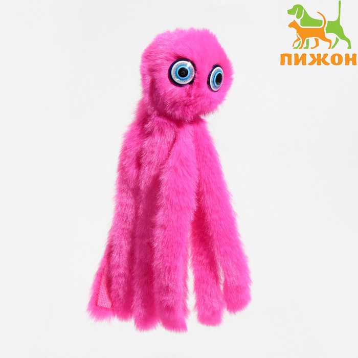 

Игрушка для кошек "Осьминожек" из искусственного меха , до 19 см, фуксия