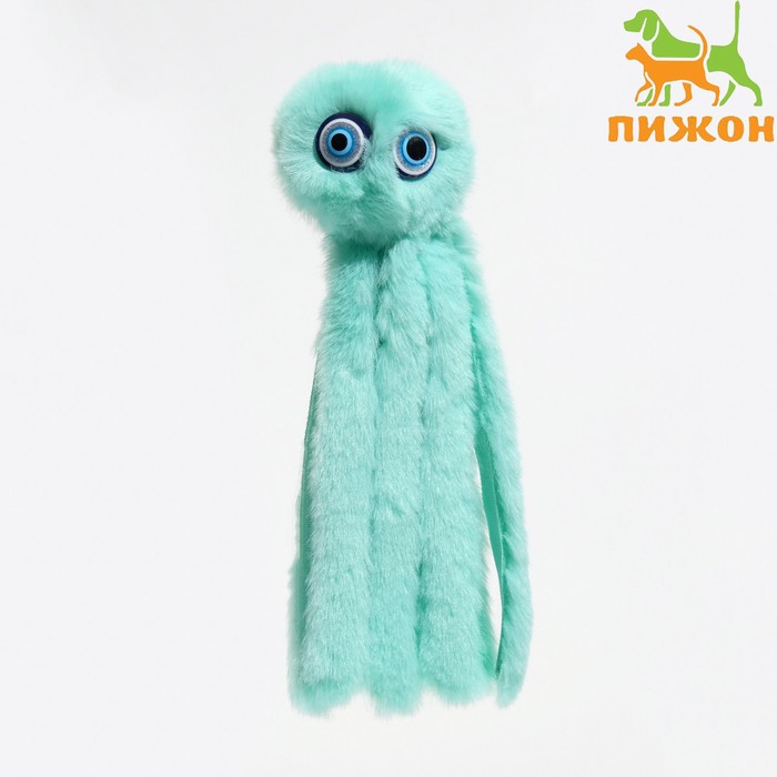 

Игрушка для кошек "Осьминожек" из искусственного меха , до 19 см, мятная