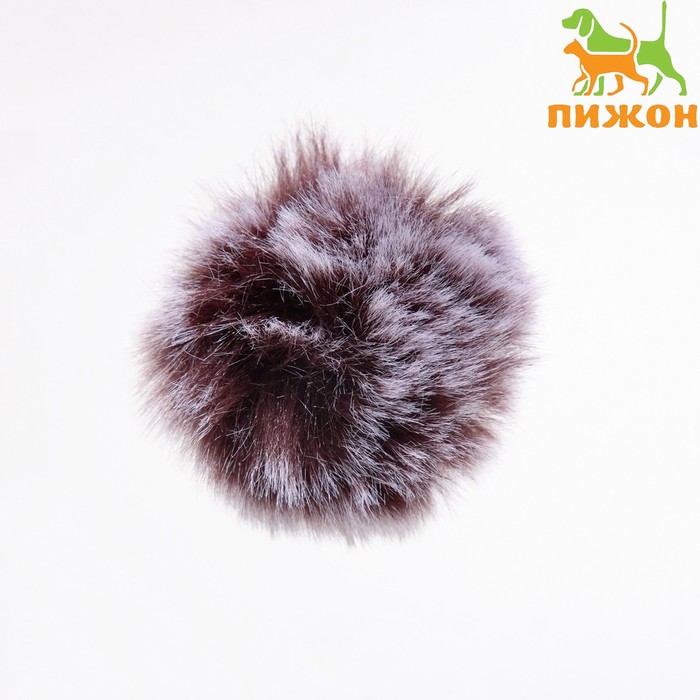 

Игрушка для кошек "Меховой шарик", искусственный мех, 5 см, серая