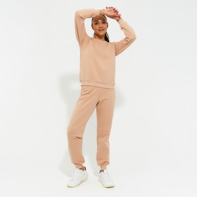 

Костюм женский (свитшот, брюки) MINAKU: Casual Collection цвет бежевый, размер 52
