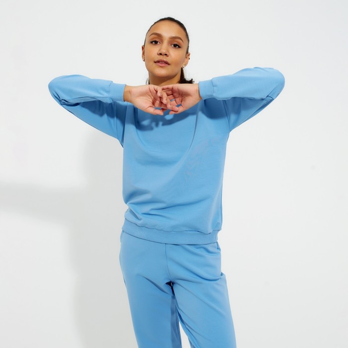 

Костюм женский (свитшот, брюки) MINAKU: Casual Collection цвет голубой, размер 48