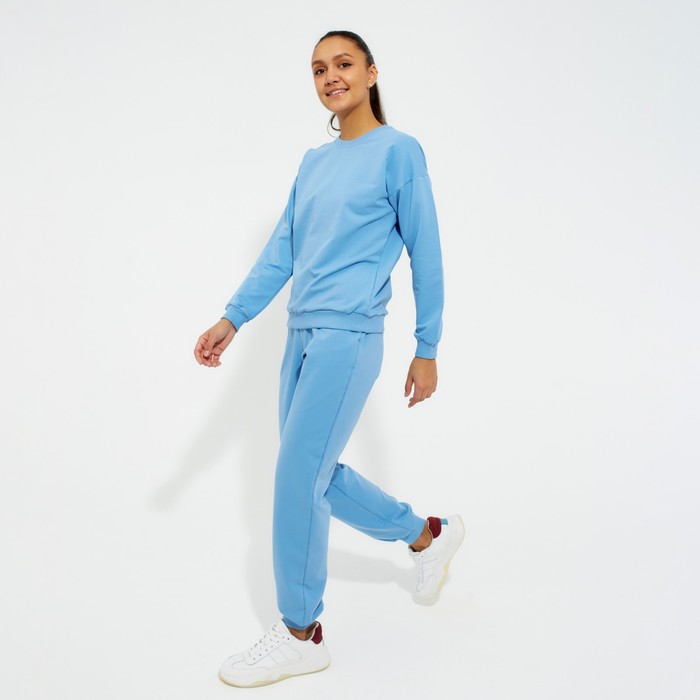 

Костюм женский (свитшот, брюки) MINAKU: Casual Collection цвет голубой, размер 50