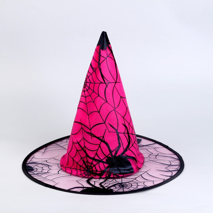 фото Карнавальная шляпа «паутина», цвет фуксия страна карнавалия