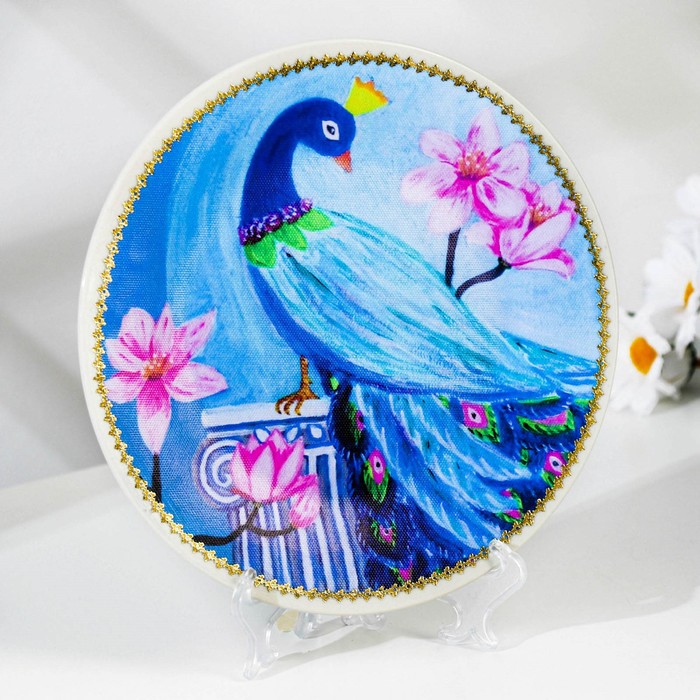 Тарелка декоративная «Райская птичка», настенная, D = 20 см тарелка декоративная арт цветы настенная d 17 5 см