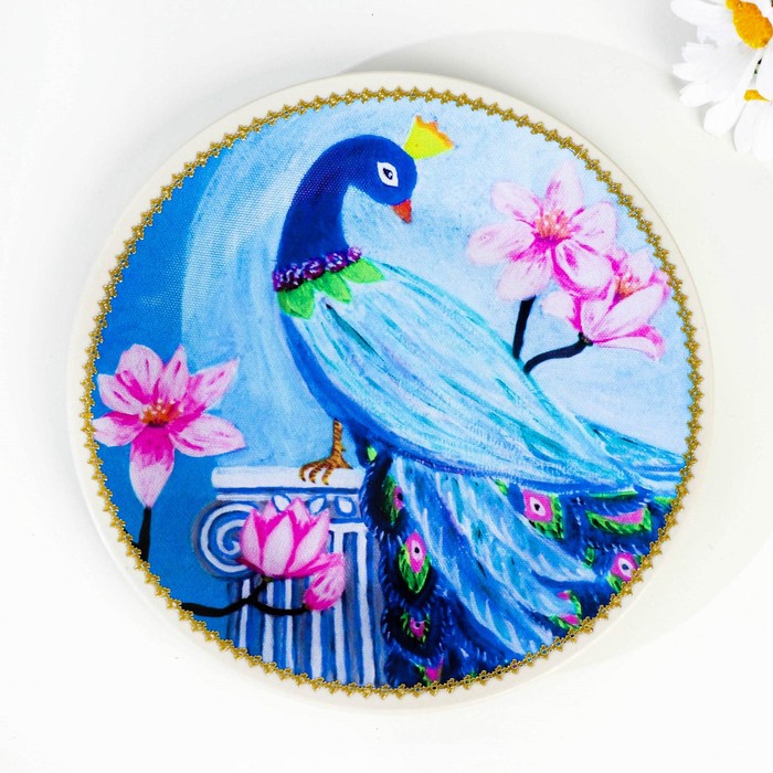 Тарелка декоративная «Райская птичка», настенная, D = 19,5 см