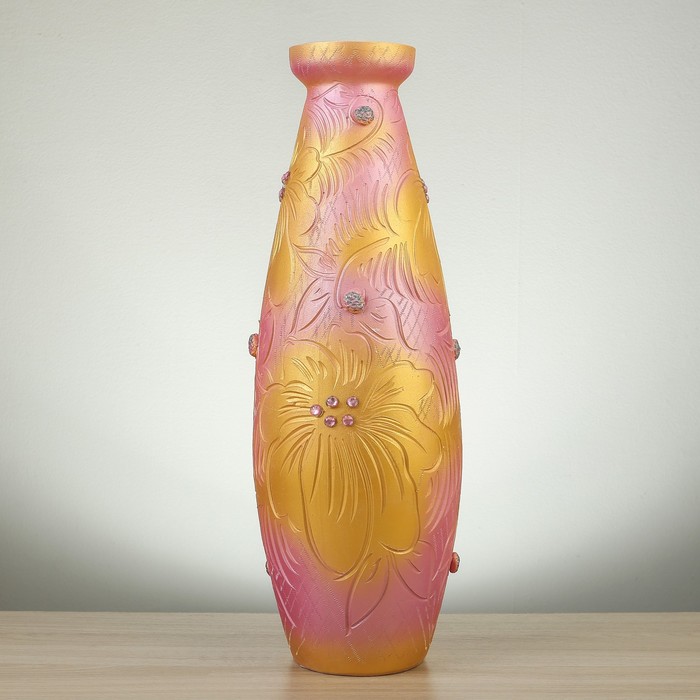 Ваза напольная "Юность" шёлк, стразы