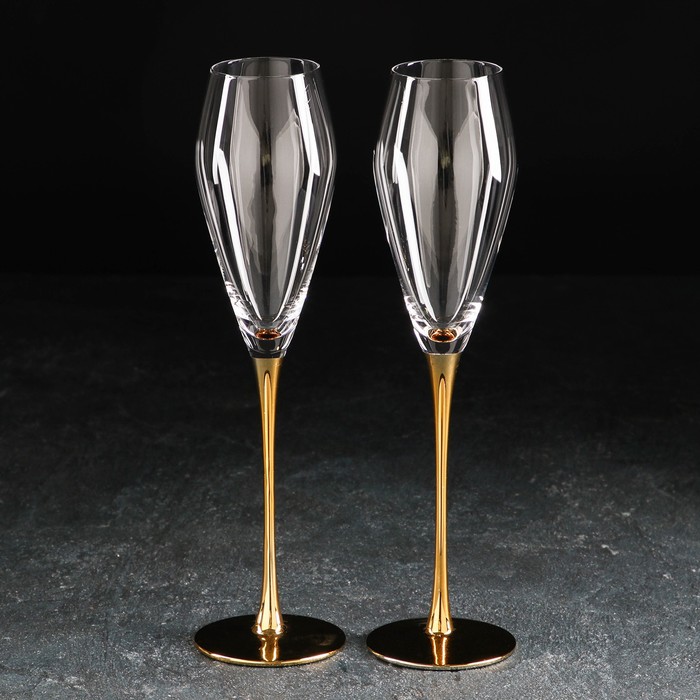 фото Набор бокалов для шампанского «лилит», 220 мл, 7×27 см, 2 шт magistro