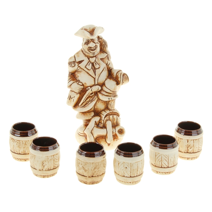 Штоф с рюмками "Капитан Флинт" 7 предметов, 0,75 л