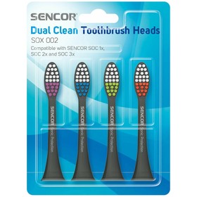 

Насадки Sencor, для зубной щётки Sencor SOX 002, 4 шт, чёрные