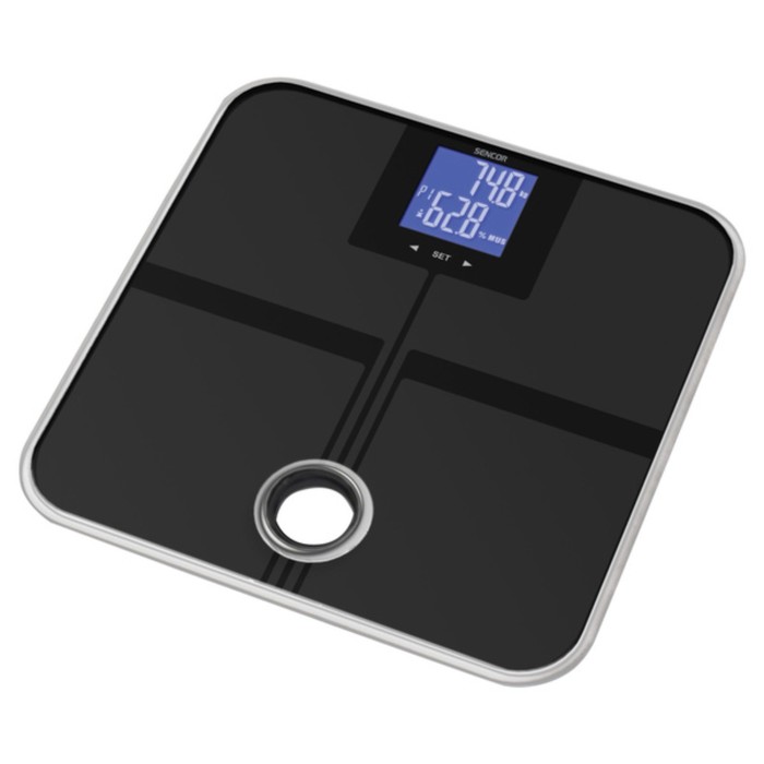 Весы напольные Sencor SBS 7000, электронные, диагностические, до 150 кг, чёрные