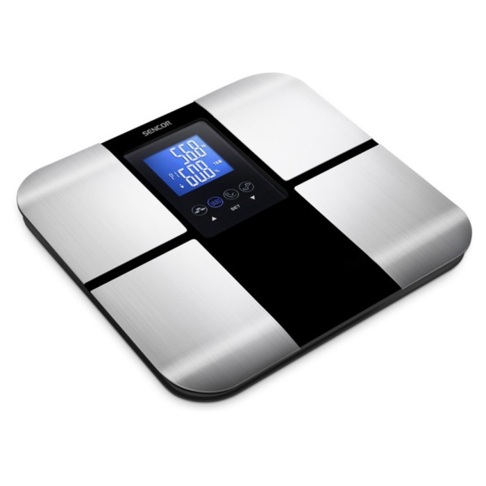 Весы напольные Sencor SBS 6015BK, электронные,  диагностические, до 180 кг, серебристые