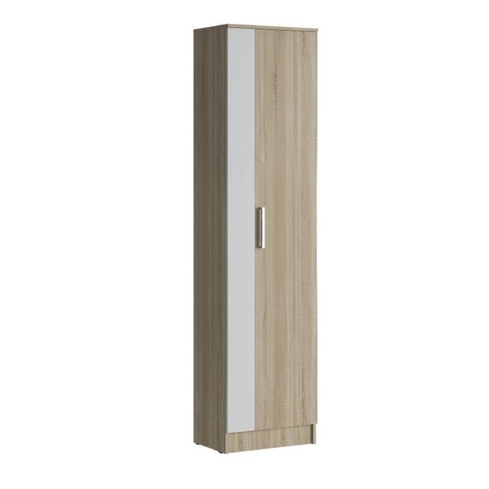 Шкаф платяной Мартина, 500х354х2016, Дуб сонома/Белый глянец