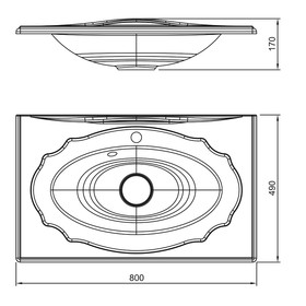 

Раковина Florentina «Гармония», 800х490х160 мм, цвет белый