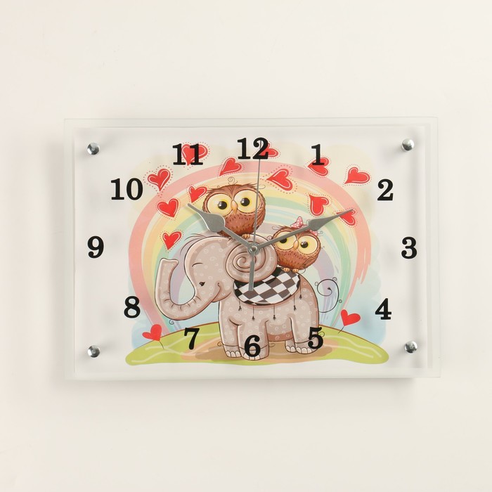 Часы настенные, серия: Детские, Слоненок, 25 х 35