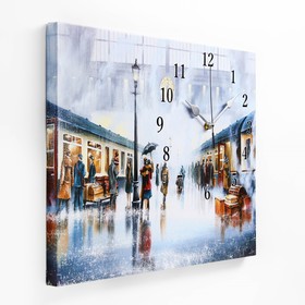 

Часы-картина настенные, серия: Город, "Станция", 40 х 50 см