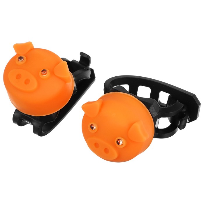 Комплект велосипедных фонарей JY-339P, передний и задний, цвет оранжевый фото