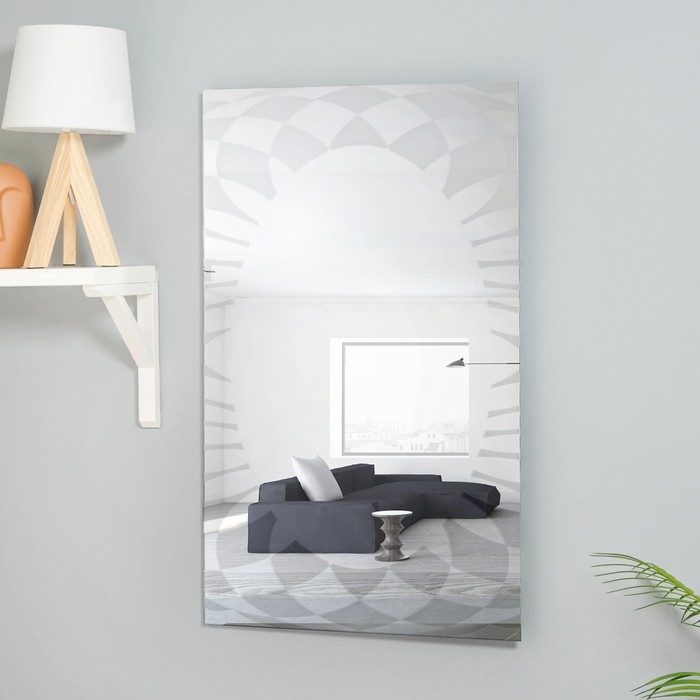Зеркало, настенное, с пескоструйной графикой, 80×50 см