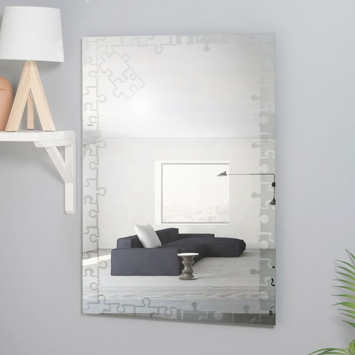 Зеркало, настенное, с пескоструйной графикой, 80×60 см