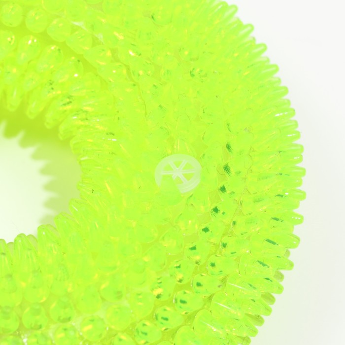 Игрушка светящаяся для собак "Жевательное кольцо", TPR, 12 см,  жёлтая