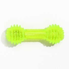 Игрушка светящаяся для собак "Круглая кость", TPR, 15 см, жёлтая от Сима-ленд