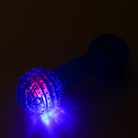 Игрушка светящаяся для собак "Круглая кость", TPR, 15 см, голубая от Сима-ленд
