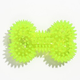 Игрушка для собак "Светящаяся кость", TPR, 10,5 см, жёлтая от Сима-ленд