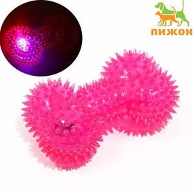 Игрушка для собак 'Светящаяся кость', TPR, 10,5 см, розовая Ош