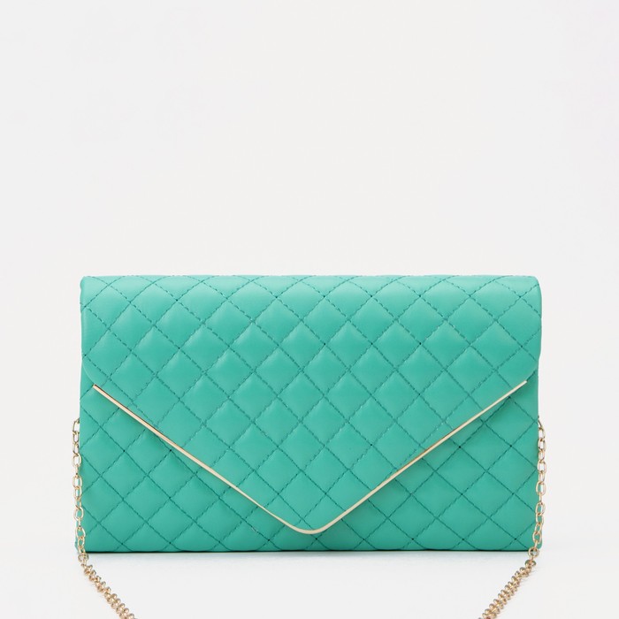 

Сумка-клатч на клапане, цвет зелёный