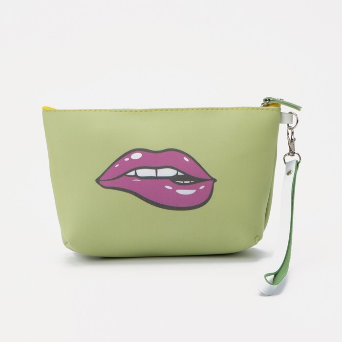 косметичка сумочка на молнии 17х12х7 см цвет зелёный Косметичка на молнии, цвет зелёный