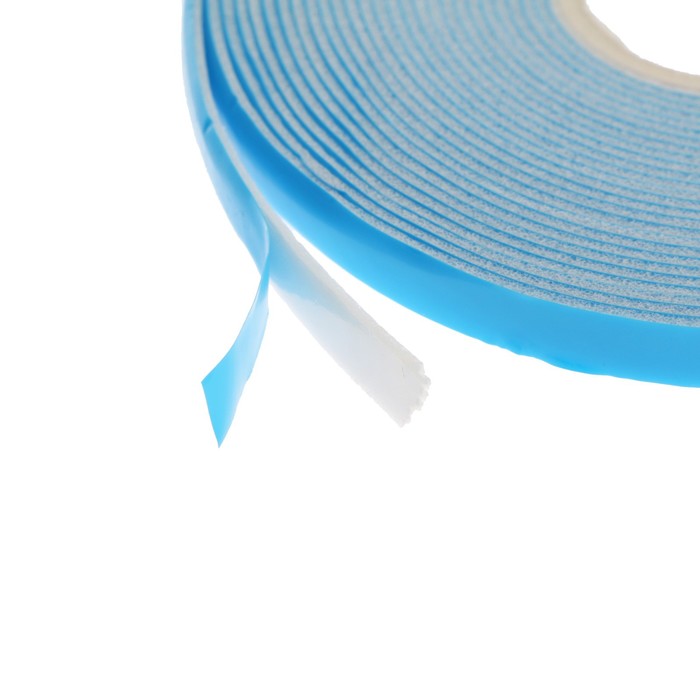 Клейкая лента TORSO, двусторонняя, вспененная, синий защитный слой,  6 мм x 5 м