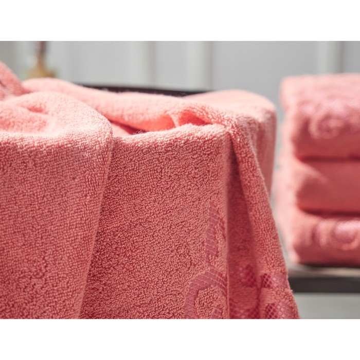 

Полотенце махровое Paisley coral, размер 50х90 см