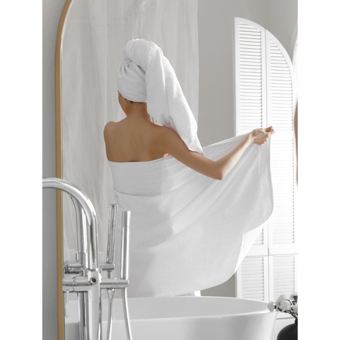 Полотенце махровое White, размер 30х50 см полотенце barkas teks махровое коричневое 30х50 см