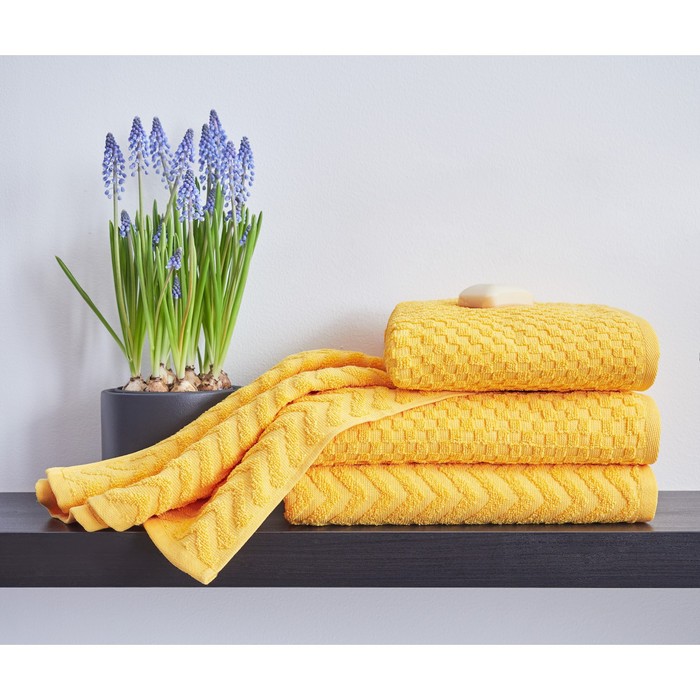 

Полотенце махровое Yellow, размер 50х90 см