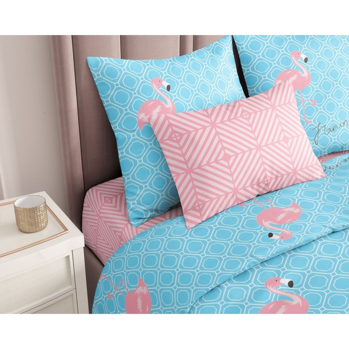 

Постельное бельё 2 сп Flamingo, размер 214х220 см, 175х215 см, 50х70 см - 2 шт