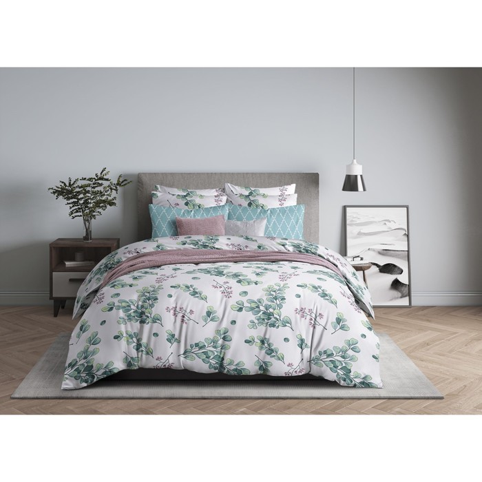 

Постельное бельё евро Hoya kerri love, размер 200х214 см, 215х220 см, 70х70 см - 2 шт
