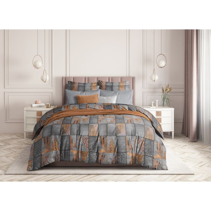 

Постельное бельё 2 сп Kongo, размер 214х220 см, 175х215 см, 70х70 см - 2 шт