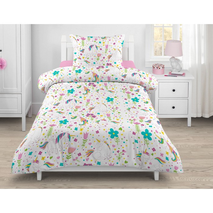 КПБ Unicorn 1,5 сп, размер 150х214 см, 143х215 см, 70х70 см