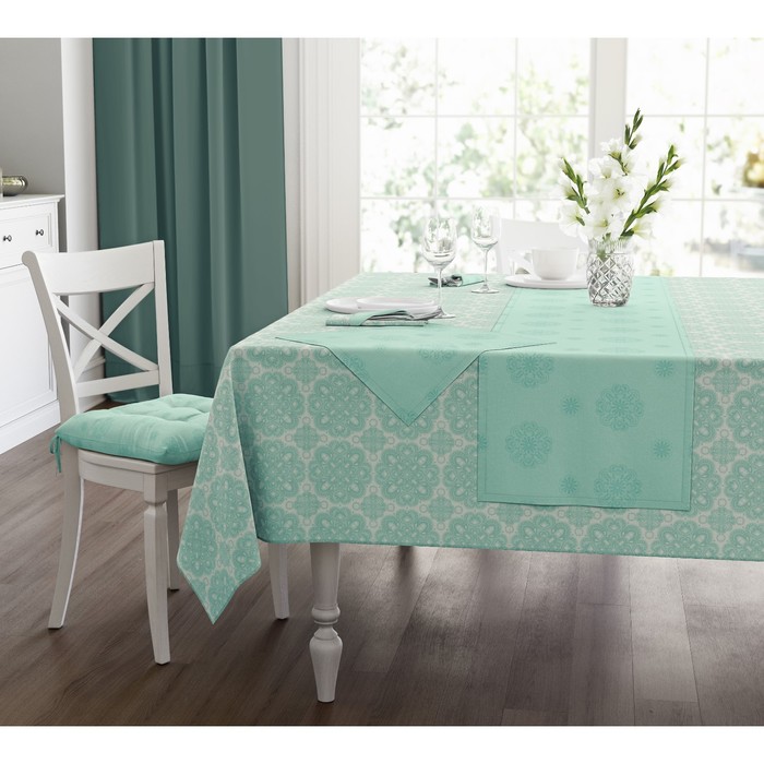 

Скатерть Blossom green, размер 140х150 см