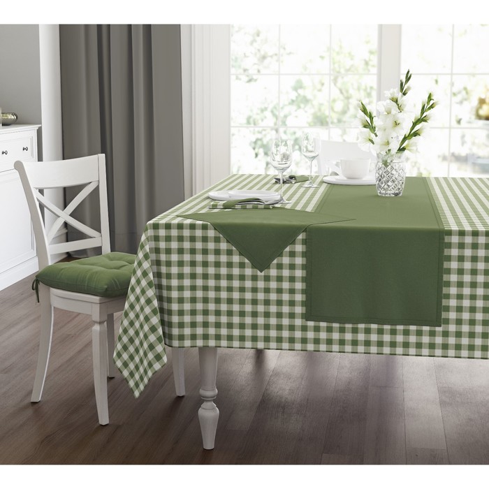 

Скатерть Green check, размер 140х150 см