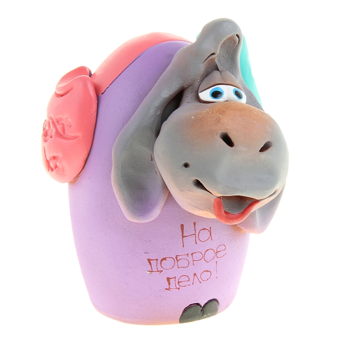 Копилка "Осёл: на доброе дело", микс