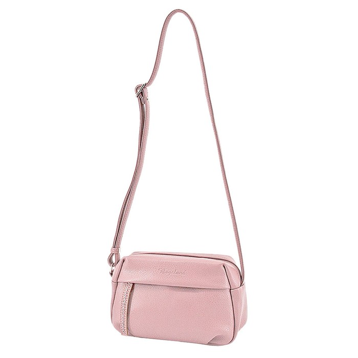 фото В2621 сумка кросс-боди, отдел на молнии, цвет светло-розовый 13х21х8см bagsland