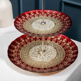 

УЦЕНКА Этажерка 2-х ярусная «Пламя хюррем», d=21/28 см